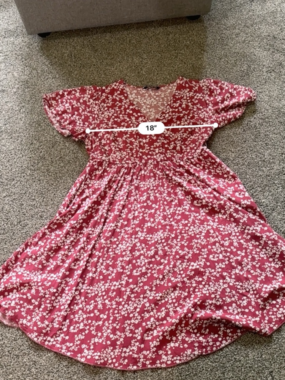 BloomChic Pink Floral Dress Women’s Size 14/16 Short Sleeve V-Neck - Picture 6 of 8